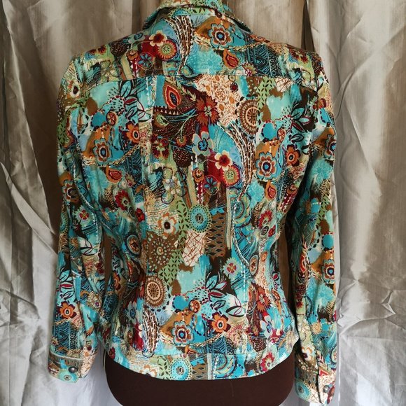 Stretch Christopher & Banks jean jacket, Size Medium - Picture 2 of 4